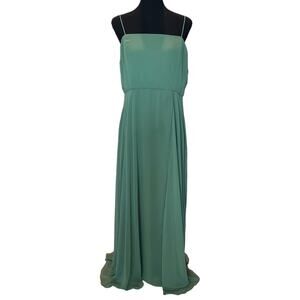 New ~ LOVELY NORDSTROM~ Square Neck Bridesmaid Dress 16R ~ Vineyard Green